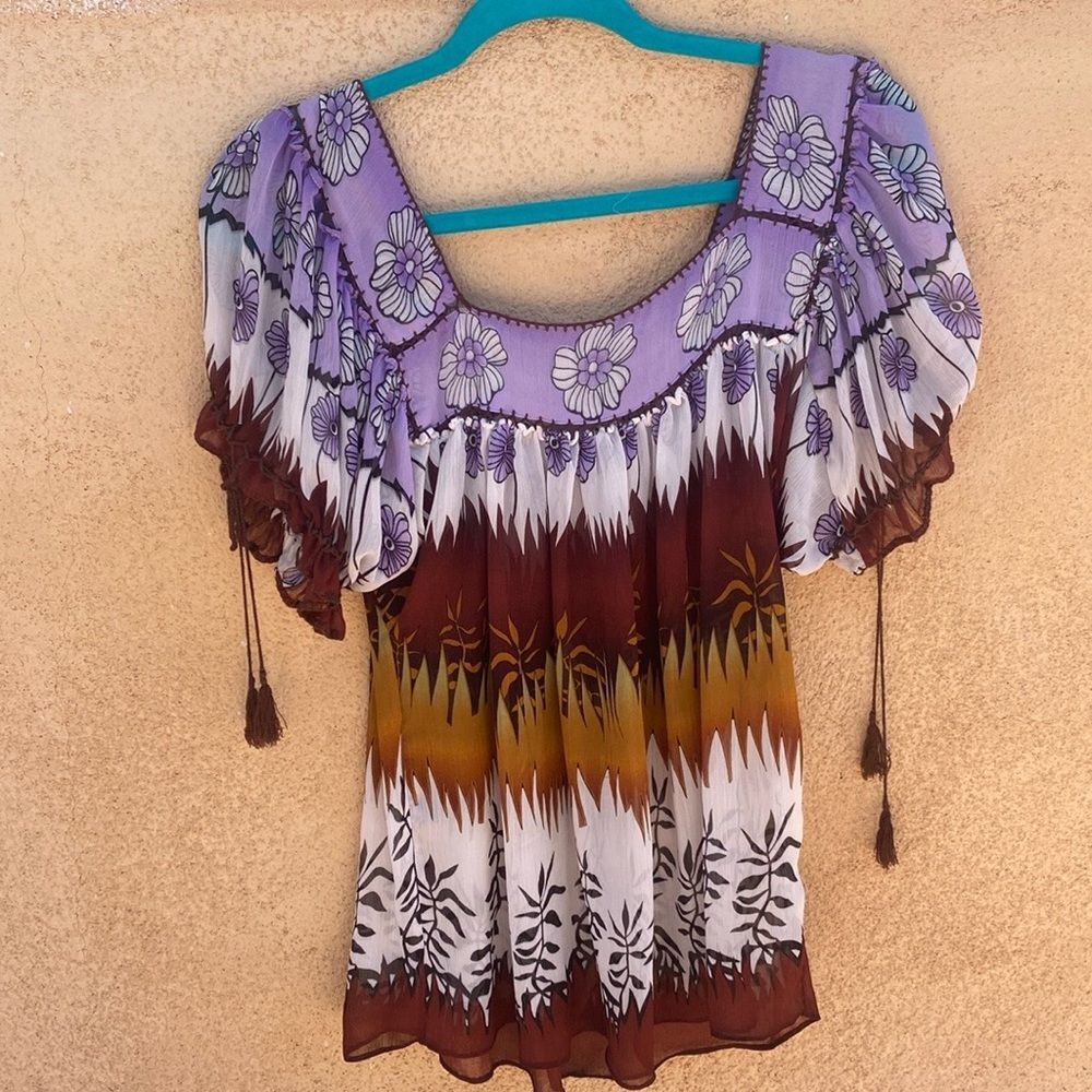 Small Flower Pattern Woven String Breathable Chif… - image 1